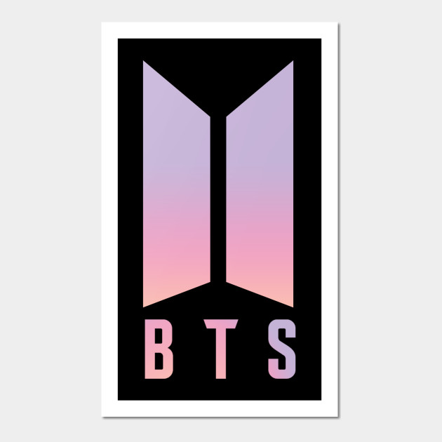 BTS logo Coloured Min Suga Posters and Art Prints